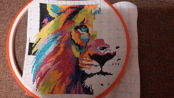 Этап процесса «Радужный лев;)»