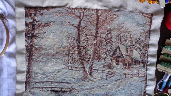 Этап процесса «зимний пейзаж»