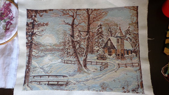 Этап процесса «зимний пейзаж»