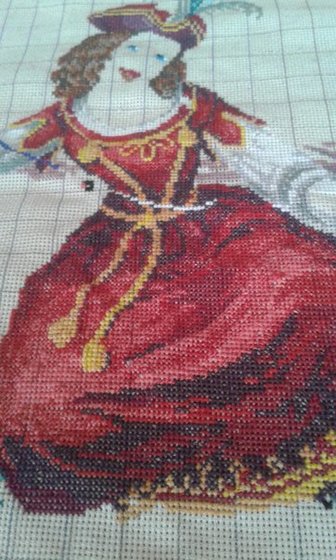 Этап процесса «"Девочка с птицей"»