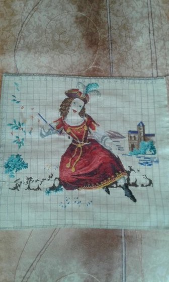 Этап процесса «"Девочка с птицей"»