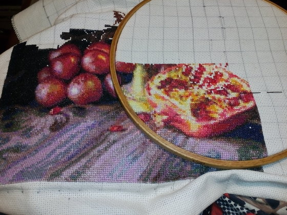 Этап процесса «Натюрморт со свечей»