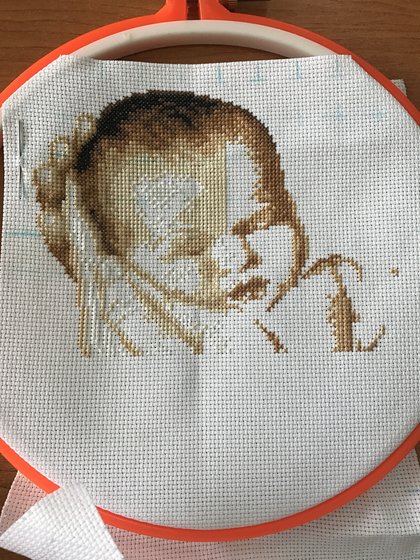 Этап процесса «Малыш в руках»