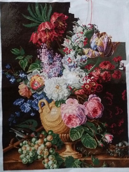 Этап процесса «Испанский букет (журнал Cuadros)»