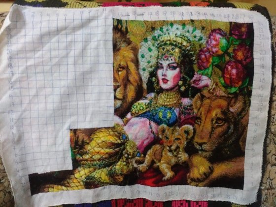 Этап процесса «клеопатра с львами»