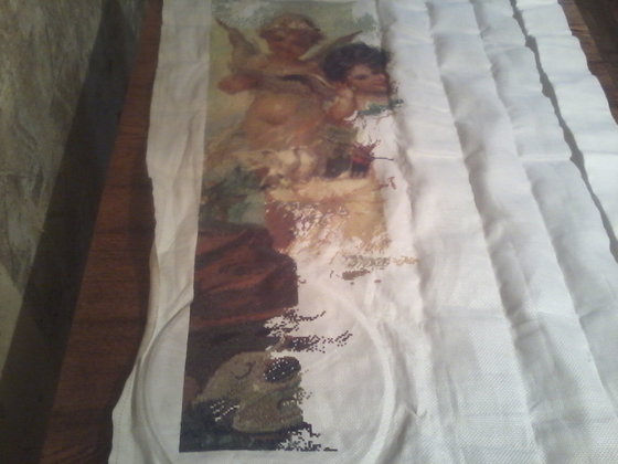 Этап процесса «Три Ангелочка с лютней»