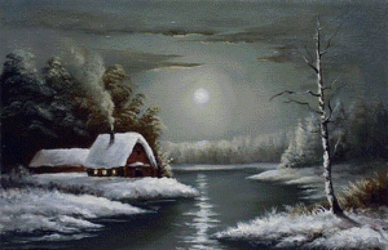 Этап процесса «зимний вечер»