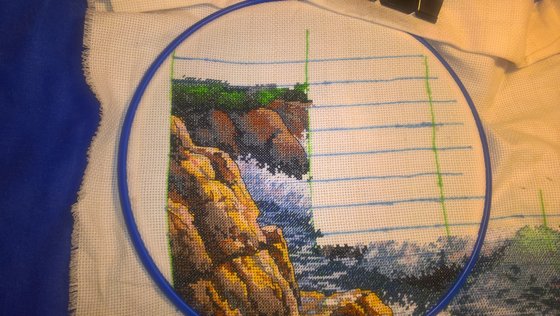 Этап процесса «Dimensions 03895 Скалистый берег (Rocky Point)»