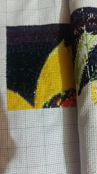 Этап процесса «Бабочки и тюльпаны»