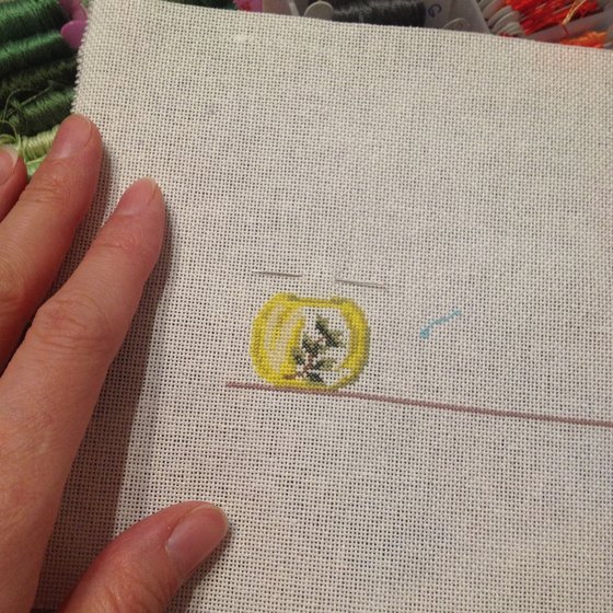 Этап процесса «Мини-вышивка. Соусы»