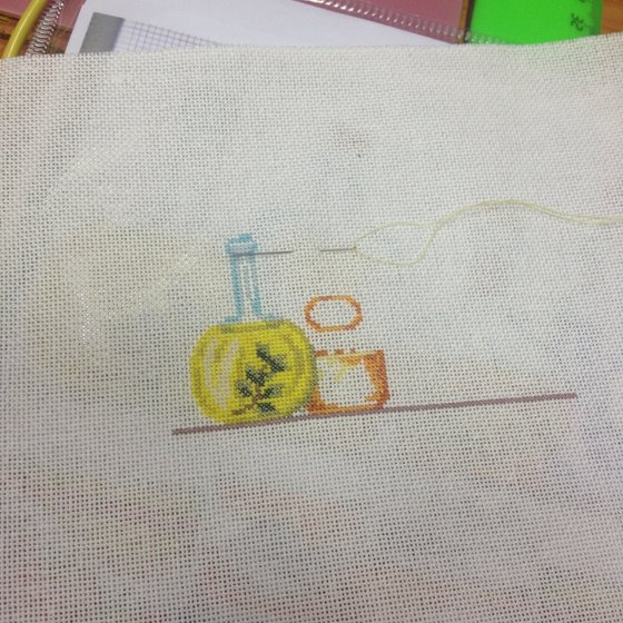 Этап процесса «Мини-вышивка. Соусы»