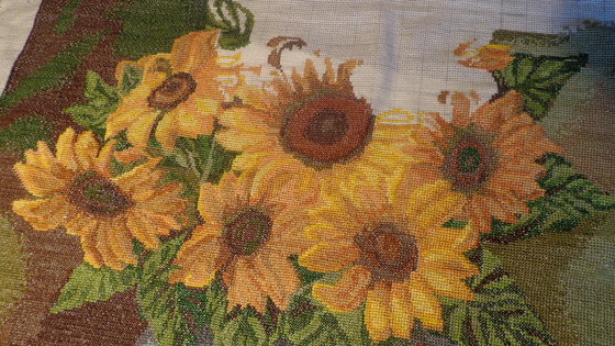 Этап процесса «Ваза с подсолнухами»