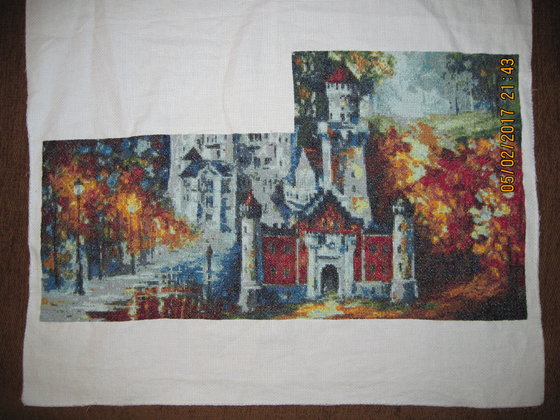 Этап процесса «Времена года (Леонид Афремов)»