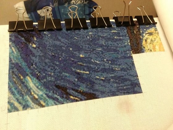 Этап процесса «Звездная ночь, В.Ван Гог»