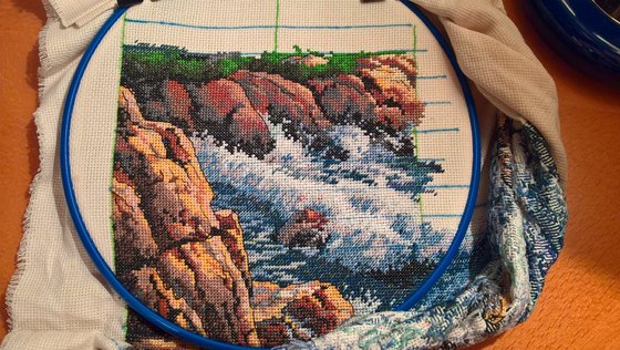 Этап процесса «Dimensions 03895 Скалистый берег (Rocky Point)»