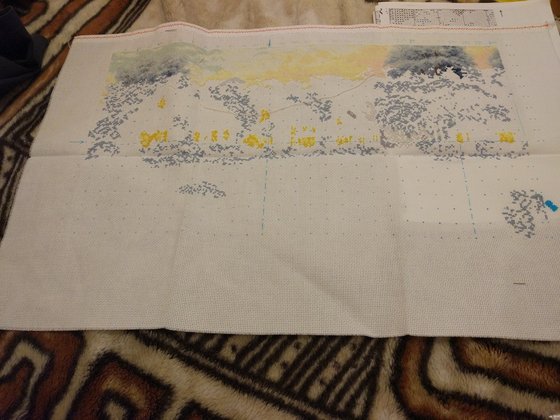 Этап процесса «Зимний закат от Золотое Руно»