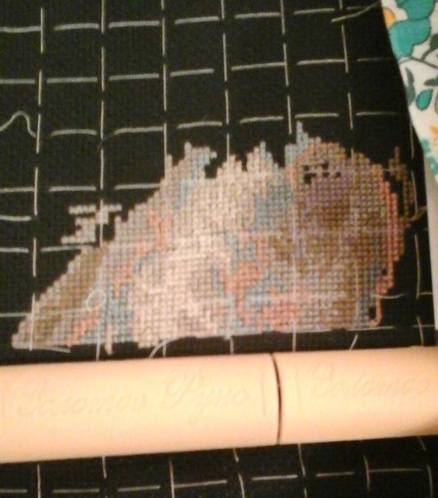 Этап процесса «Вышивка крестиком Андалуз»