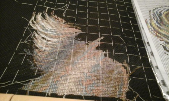 Этап процесса «Вышивка крестиком Андалуз»