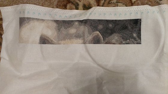 Этап процесса «Девушка и белый волк»