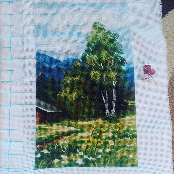 Этап процесса «Домик в лесу от "Риолис"»