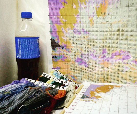 Этап процесса «Маяк на закате»