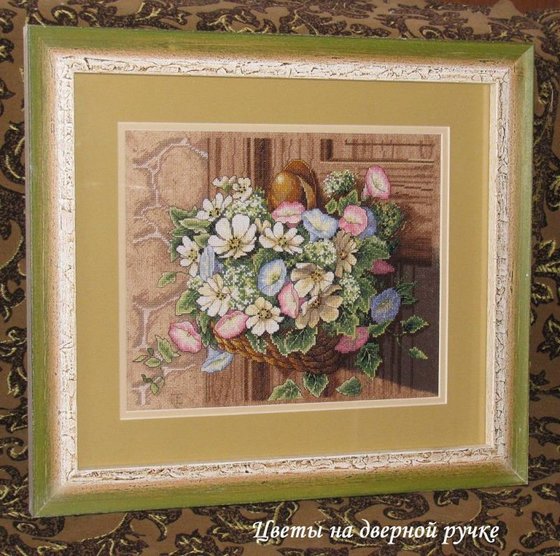 Этап процесса «Цветы на дверной ручке Dimensions»