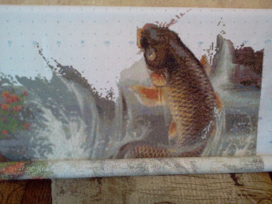 Этап процесса «Прыгающие карпы от Белоснежки»