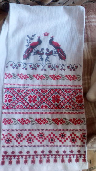 Этап процесса «свадебный рушничок»