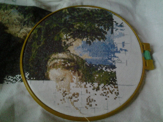 Этап процесса «Святое Семейство по дубом»