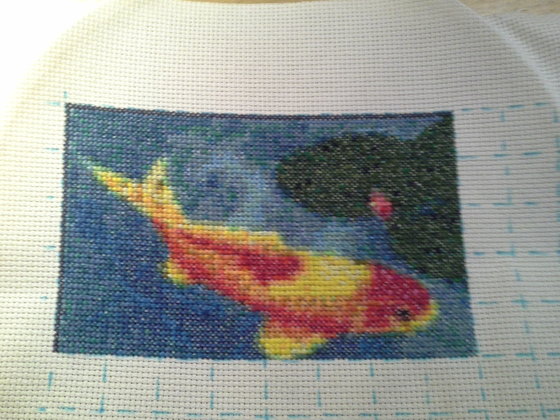 Этап процесса «Рыбки кои»