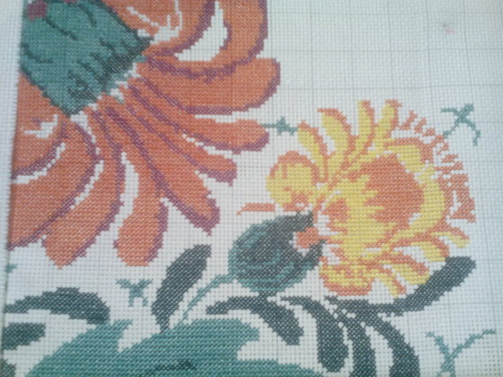 Этап процесса «Подушка Хохлома»