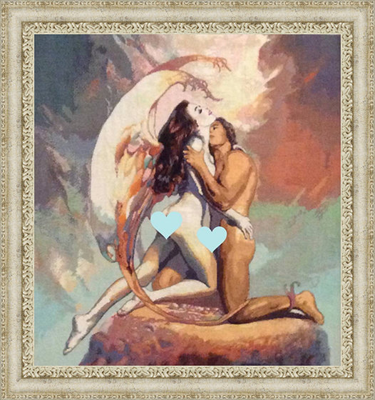Этап процесса «Boris Vallejo "Forever moments"»