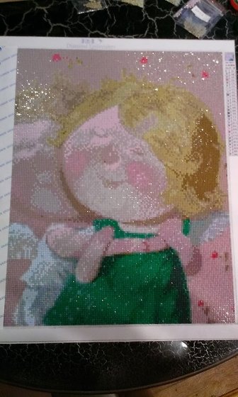 Этап процесса «Алмазная вышивка»