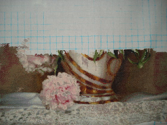 Этап процесса «Пионы мадам Ренью.»