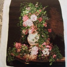 Процесс «"Букет роз в вазе" Гобленсет 532»