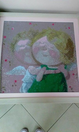 Этап процесса «Алмазная вышивка»