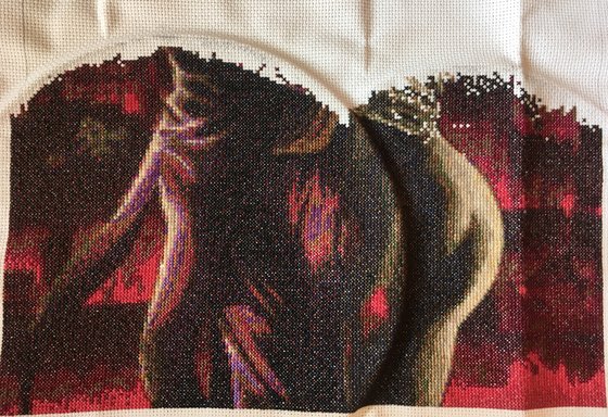 Этап процесса «Джокер и Харли КОМИКС ТЕМА»