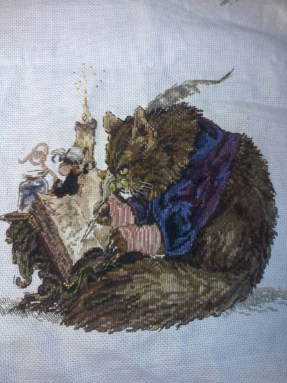 Этап процесса «отдыхалочка. кот каллиграф.nimue .»