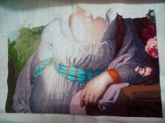 Этап процесса «Портрет М. И. Лопухиной от "Золотое Руно"»