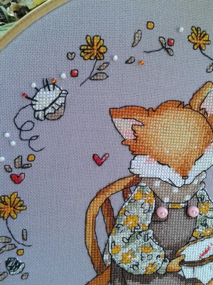 Этап процесса «"Лисичка-вышивальщица"»