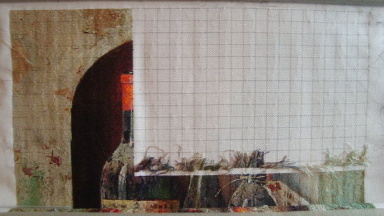 Этап процесса «Натюрморт с вином.»