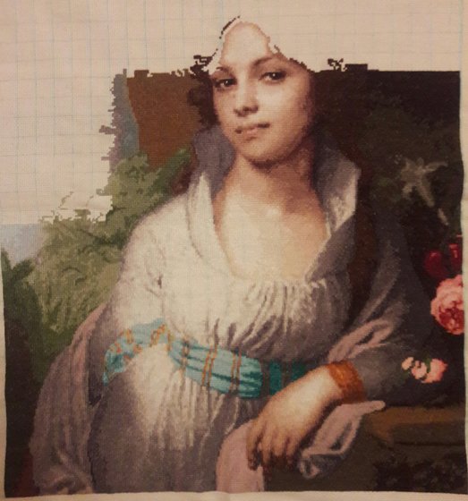 Этап процесса «Портрет М. И. Лопухиной от "Золотое Руно"»