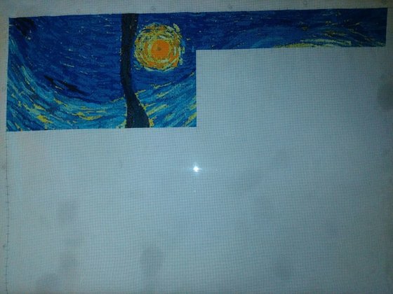 Этап процесса «Звездная ночь, В.Ван Гог»