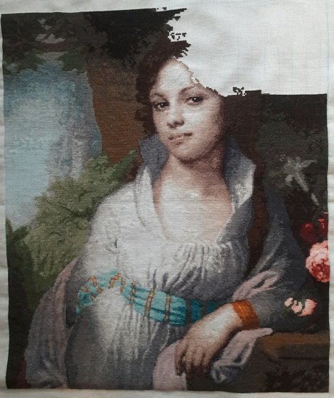 Этап процесса «Портрет М. И. Лопухиной от "Золотое Руно"»