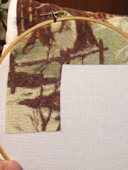 Этап процесса «Зимний лес»