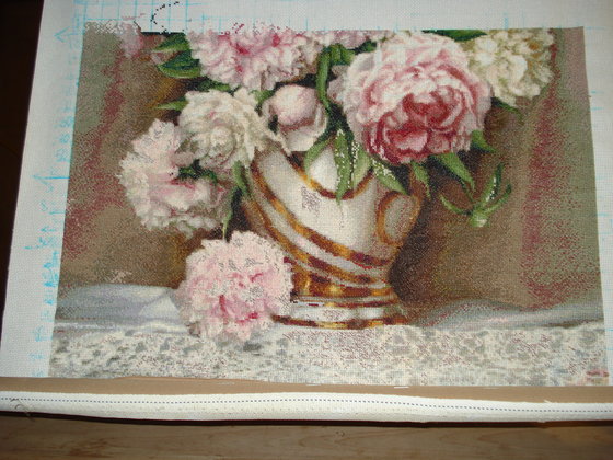 Этап процесса «Пионы мадам Ренью.»