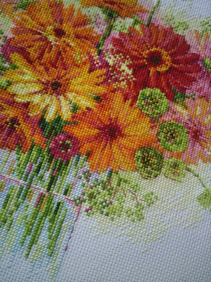 Этап процесса «Акварельные Герберы "Риолис"»