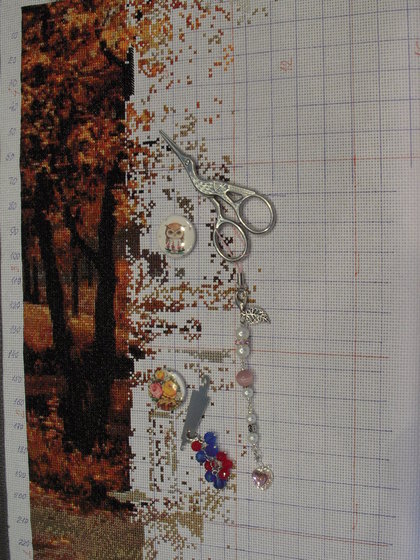 Этап процесса «Золотая осень (шелк)»