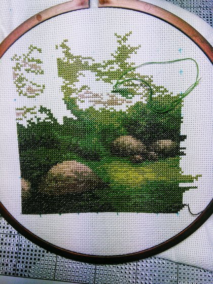 Этап процесса «Горный пейзаж от Luca-S»