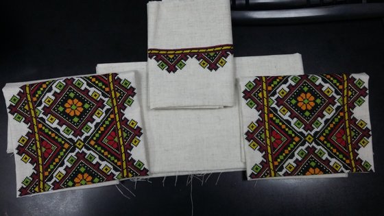 Этап процесса «Вышиваночка»